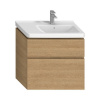 JIKA CUBITO PURE 74 x 42,6 x 68,3cm ľavá skrinka pod umývadlo závesná, dub, H40J4254035191