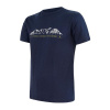 Sensor Merino Active Pt Mountains Deep Blue pánske funkčné tričko - L