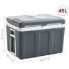vidaXL Prenosný termoelektrický chladiaci box 40 l 12 V 230 V E - Sivá - 7838-149606