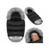 Ricokids Fusak do kočíka Elmi Ricokids - čierno-strieborný 720014