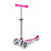 Trojkolesová kolobežka Mini Micro Deluxe FLUX LED Neon Pink s svietiacimi kolesami