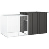 Klietka pre zajace antracitová 200x91x100 cm pozinkovaná oceľ-ForU-3155527