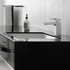 HANSGROHE Vernis Shape páková umývadlová batéria s plastovou odtokovou súpravou s tiahlom, výška výtoku 95 mm, chróm, 71561000