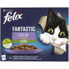 Felix Fantastic kapsičky pro kočky v želé losos a cuketa, hovězí a mrkev, kuřecí a rajčata a pstruh a zelené fazolky 12 x 85 g