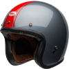 Prilba na motorku BELL Custom 500 DLX Rally gray/red - S (55/56)