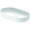 DURAVIT Luv oválna umývadlová misa bez otvoru, bez prepadu, 700 x 400 mm, biela/biela matná, s povrchom WonderGliss, 03797026001