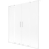 Mexen Velar L Duo vaňová zástena 2-krídlová posuvná 150 x 150 cm, matné sklo, biela - 896-150-003-32-20