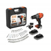 Black+Decker Aku príklepová vŕtačka 18V, 2x2Ah BCD383D2XKA