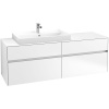 VILLEROY & BOCH Collaro závesná skrinka pod umývadlo na dosku (umývadlo vľavo), 4 zásuvky, s LED osvetlením, 1600 x 500 x 548 mm, White Matt, C026B0MS