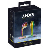 Anos Metal Butt Plug Set in Rainbow Colours