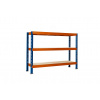 Trestles Nekonečný priemyselný regál 1600x2200x600, 3 police Farba: červená a čierna