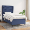 Box spring postel s matrací modrá 90x200 cm textil Modrá 3128179