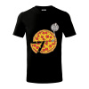 Pizza DJ - Tričko detské bavlnené - 146 cm/10 rokov ( Čierna )