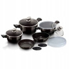 Berlingerhaus Sada hrncov s mramorovým povrchom Shiny Black Edition BH-6615 13 dielna