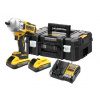 DeWALT Náradie - 18V AKU rázový uťahovač, 2x aku 5,0 Ah POWERSTACK, nabíjačka DCF961H2T