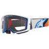 Okuliare SUPERTECH CORP, ALPINESTARS (modrá/oranžová, číre plexi) 2025