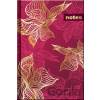 Notes poznámkový LILAC A5 138x205 mm linajkový červený 96 listov