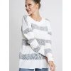 Dámsky pletený pulóver COSMO WHITEGREY