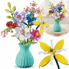 Kytica z stavebných kociek, 8 KUSOV KVETOV vo váze, DIY SADA 6+