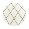 Kusový koberec Alvor Shaggy 3401 cream kruh Rozmery koberca: 200x200 kruh