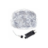 Springos LED reťaz Nano - 30m, 300LED, 8 funkcií, IP44, studená biela