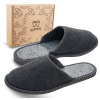 Slippers Pánske filcové odolné pohodlné papuče, veľkosť 43 | šedá SLIP112/43