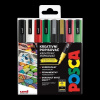 Posca Univerzálna sada akrylových fixiek 0,9 - 1,3 mm mix vianočných farieb 8 kusov PC-3M