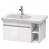 Duravit DuraStyle - Umývadlová skrinka 40x73x45 cm, 1 zásuvka, lesklá biela DS639402222
