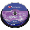 VERBATIM DVD+R 4,7GB/ 16x/ 10pack/ spindle
