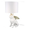 Dekor svietidlo white & gold BULLDOG