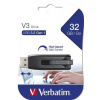 USB kľúč, 32GB, USB 3.2, 60 12MB s, VERBATIM V3, čierno sivá