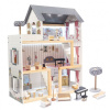 FunPlay 6201 Drevený domček pre bábiky s príslušenstvom 3 poschodia 78x62x27cm
