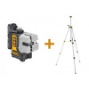 DW089KTRI Samonivelační křížový laser s 3 paprsky + stativ DeWALT