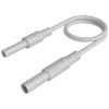 SKS Hirschmann MAL S GG-B 100/2,5 ws bezpečnostné meracie káble [4mm bezpečnostné zástrčka - 4mm bezpečnostná zdierka] 100 cm biela 1 ks; 934046107