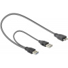 DeLock USB 3.0 kábel A samec USB 3.0 Micro B samec + USB 2.0 A samec 82909