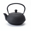 LIATINOVÁ KANVICA ČAJNÍK S ZAPAROVAČOM 900 ML KAMIN ČIERNA S JAPONSKÝM SITKOM