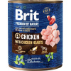 RIT BRIT Premium by Nature Chicken with hearts - mokré krmivo pre psov - 800 g