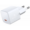 Swissten Síťový Adaptér GaN USB-C 33W PD mini 3x3x3 cm Bilý 22055100