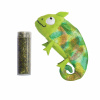 KONG Cat Refillables Catnip Chameleon - malá hračka pre mačky, lesklý chameleón so zásobou catnip