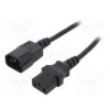Kabel IEC C13 zásuvka,IEC C14 vidlice PVC 3m černá 3x1mm2