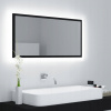 Zrkadlo - Kúpeľňové zrkadlo s LED, čierna, 90x8,5 x 37 cm, tanier (Zrkadlo - Kúpeľňové zrkadlo s LED, čierna, 90x8,5 x 37 cm, tanier)