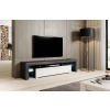 Cama Meble Tv stolík TORO 200 čierny mat/biely vysoký lesk/čierny lesk drevo 200 cm x 45 cm x 35 cm