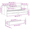 vidaXL Váľanda so zásuvkami bez matraca hnedý dub 90x200 cm - Hnedá - 87814-42162