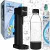 PushAir Saturátor na vodu Dafi Sifón čierny + Bombička CO2 + Fľaša 0,7 sóda