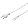 PremiumCord Kabel síťový 230V k magnetofonu 3m, bílý (kpspm3w)