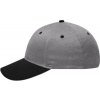 Myrtle Beach | MB 6212, 6 panelová šiltovka, sivá Light - čierna - sivá Light