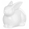 MagicHome Dekorácia MagicHome, Zajačik, biely, porcelán, 10,4x7,3x7,1 cm