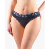 GINA dámské kalhotky bokové - brazilky, šité, s potiskem Disco XVII 16174P - černá fialová - 34/36