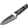 IZMAEL Damaškový kuchynský nôž Takeno Bunka/Čierna/Sivá 14 cm