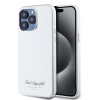 Karl Lagerfeld Grained PU Hotel RSG Zadný kryt pre iPhone 15 Pro White